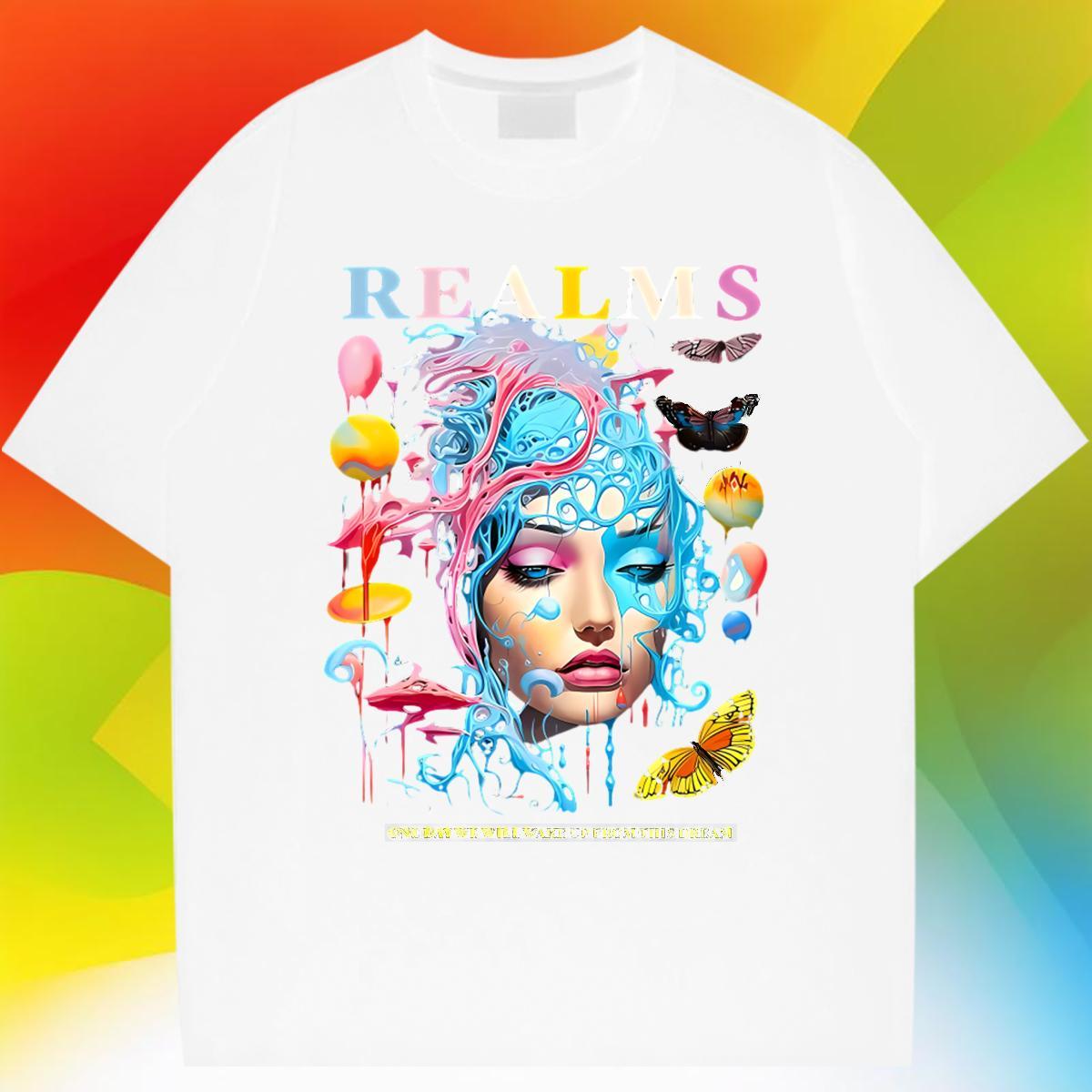 Wholesale women Mens T Shirts Street Casual Tshirts 230g Pure Cotton DIY Customized Crew Neck Oversized 4XL Tee Shirt