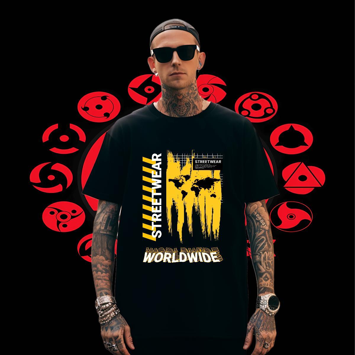 Loose Men Tops Tees Sport 230g Cotton Asian Size O-Neck Short Sleeve worldwide T shirt New Designer Tops Shirt