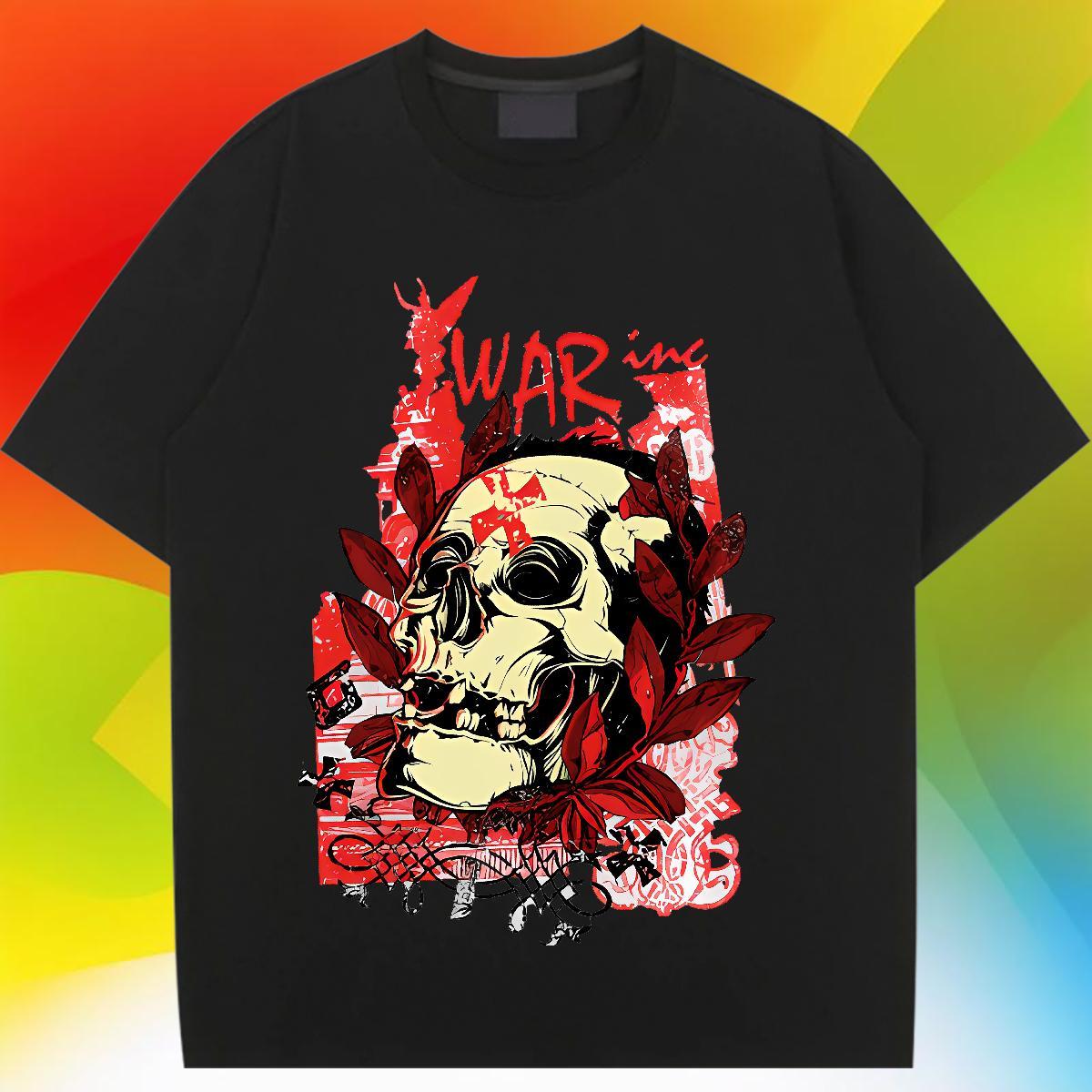 Designer Nice Unisex Tshirts 230g Pure Cotton scary Sports Street Wear T Shirts Women O-Neck Short Sleeve Plus Size Custom Top Shirts