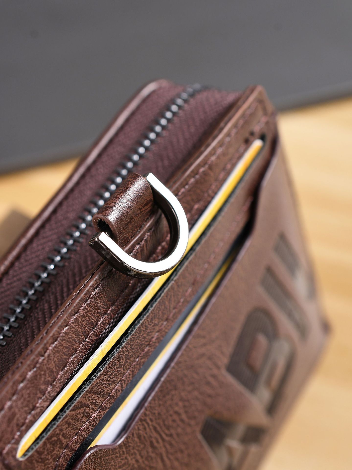 Men's PU Leather Zipper Wallet With Hidden Game Discount, Credit Card Holder Purse New Free Delivery Designer Bag