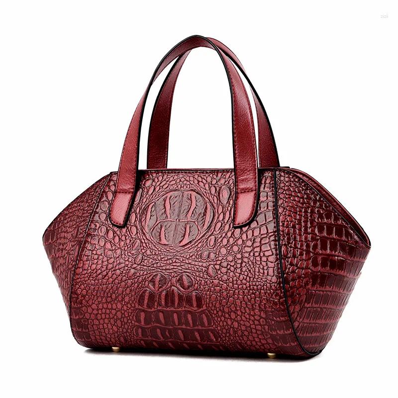 Evening New Bags Fashion Alligator Handbag Women Designer High Quality Leather Crossbody Bag Elegant Shoulder Female Large Capacity Tote