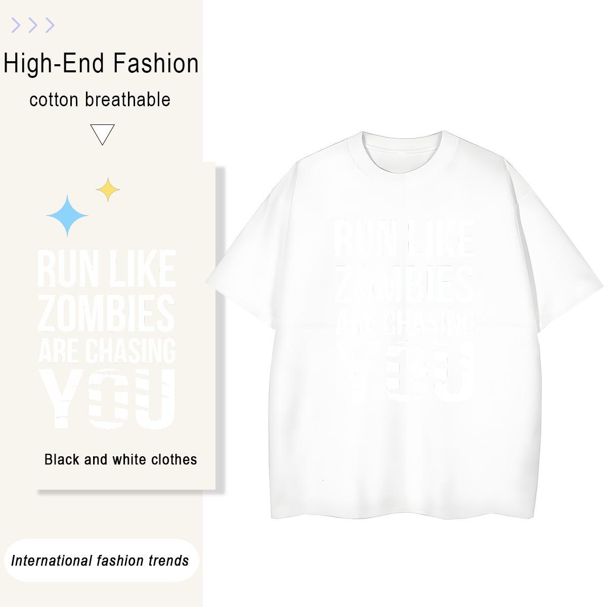 Comfortable Tshirts Outdoor 230g Pure Cotton Plus Size Custom Breathable letter T Shirts Men 2024 New Tops Tees
