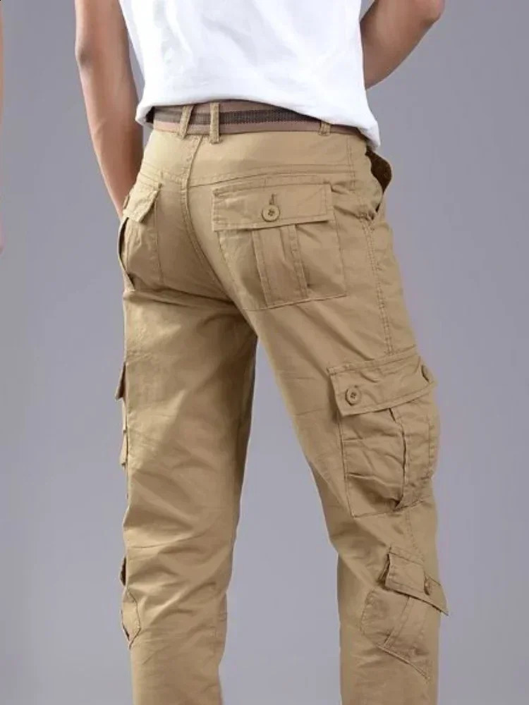 Trouser mens longdistance straight Korean cargo pants outdoor large highquality street loose fit 240821