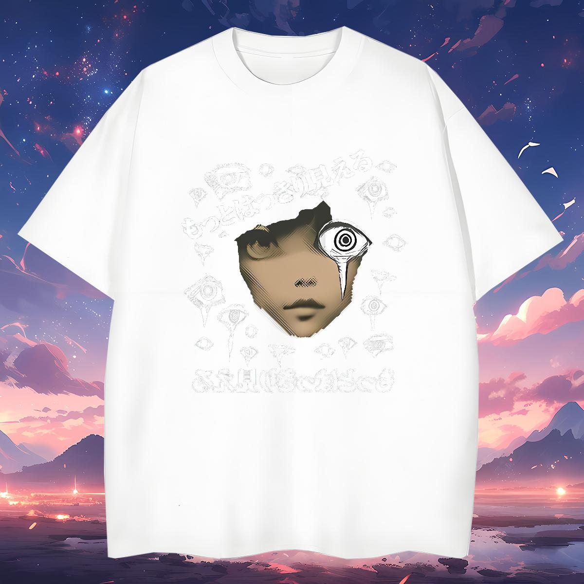 Wholesale eyeball T Shirts Men Outdoor Couples T Shirts 230g Cotton Factory Direct Breathable Soft Asian Size Clothings