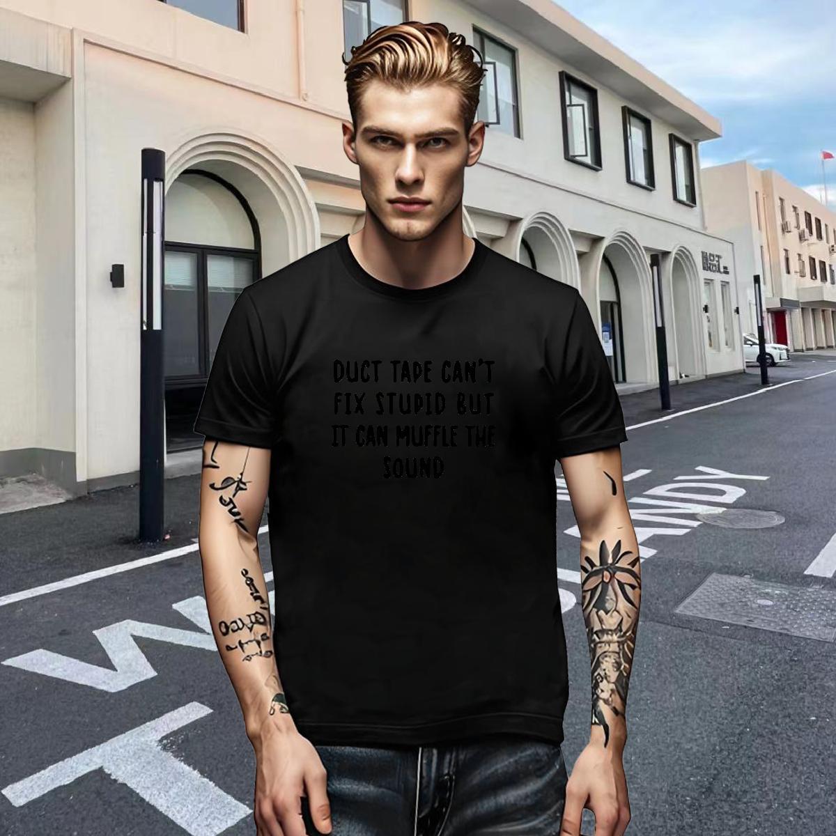 Popular Tshirts Casual Daily Wear 230g Pure Cotton Floral Print O-Neck Short Sleeve letter T Shirts Men Classic Casual Tops