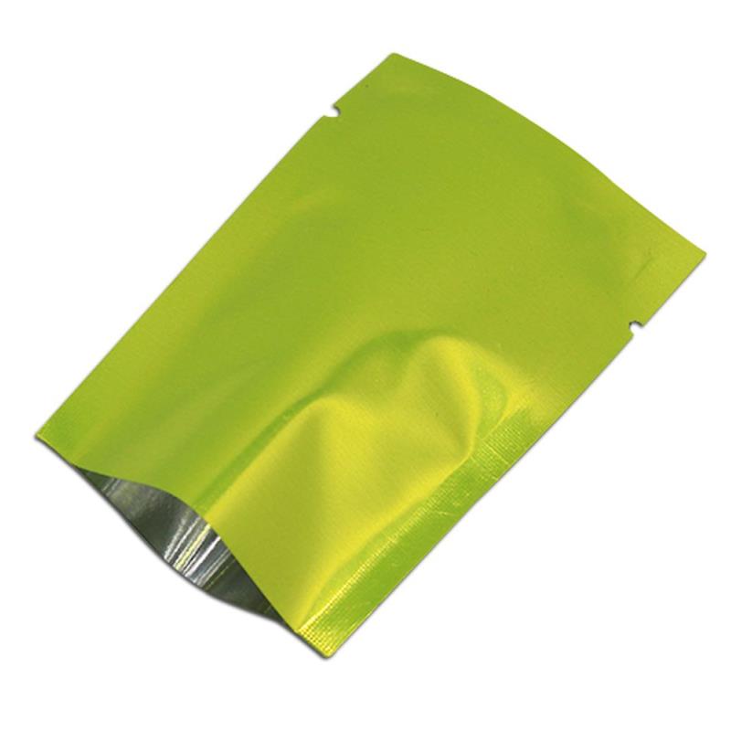 200pcs/Lot 5x7 cm Retail Multi-Color Open Top Mylar Foil Food Grade Smell Proof Packaging Bag Aluminum Foil Heat Sealer Pack Pouch Foil Hnjh