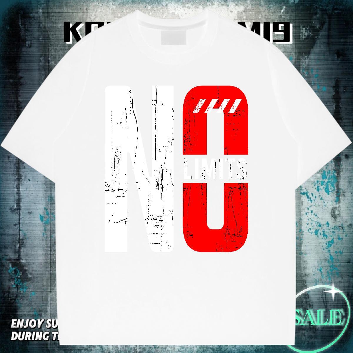 Popular Men Tops Tees High Street Hip Hop 230g Pure Cotton Custom Print Oversized Short Sleeve O-Neck NO T Shirt For Man New Arrival Top Tees