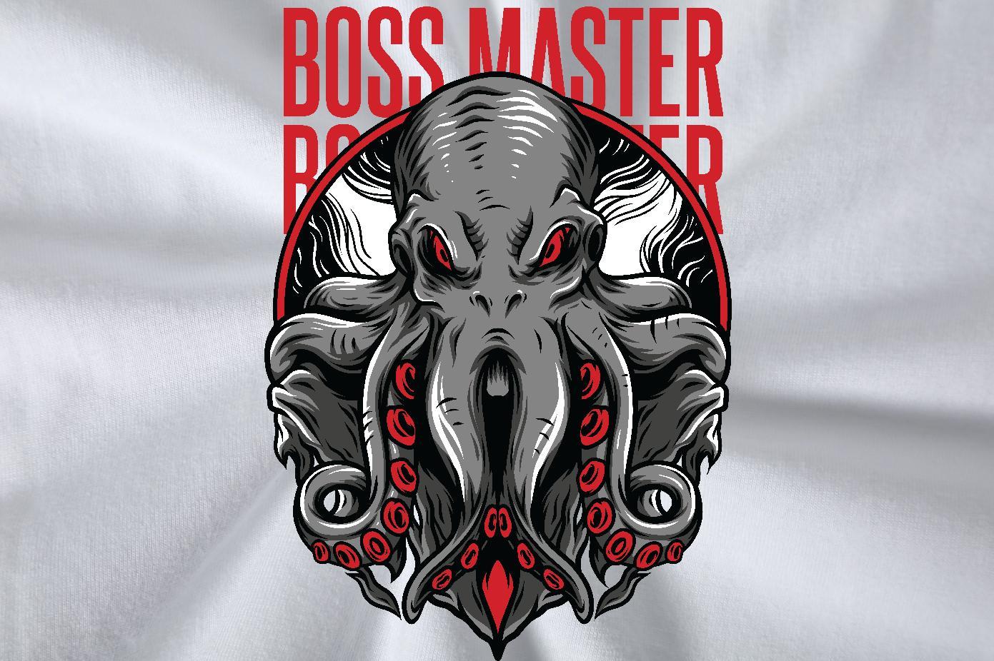 Unisex Men Clothes T-Shirt Casual Beach 230g Pure Cotton Cartoon Print O-Neck Short Sleeve Terror octopus Mens T Shirts Classic Casual Tops Tees