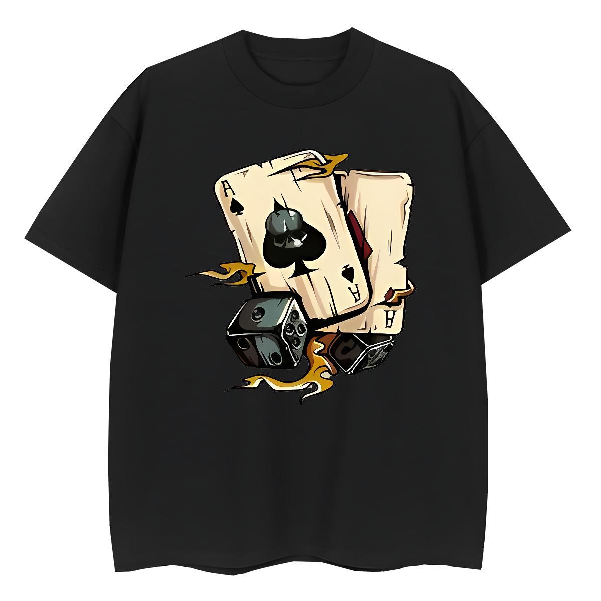 Classic Tshirt for Man Woman 230g 100% Cotton Street dice Breathable Short Sleeve Men T Shirts Popular Customized Print Tees