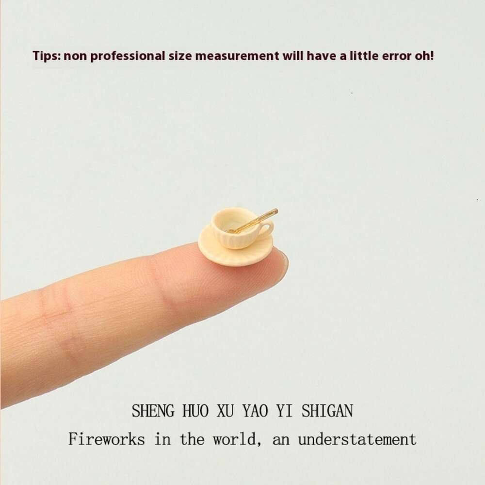 Creative Cute Learning Scene Ultra Mini Coffee Cup Short Table Girl Potted Pottery Landscape Baby House Decoration Ornament