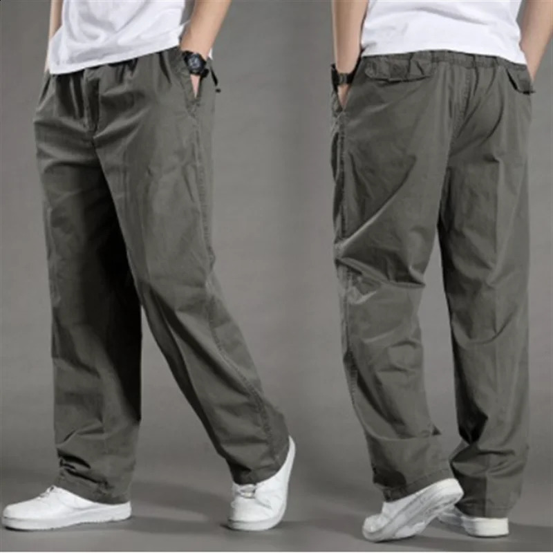 FGKKS Outdoor Casual Pants For Men Solid Color Large Pocket Breathable Pants High Quality n Casual Pants For Men 240822