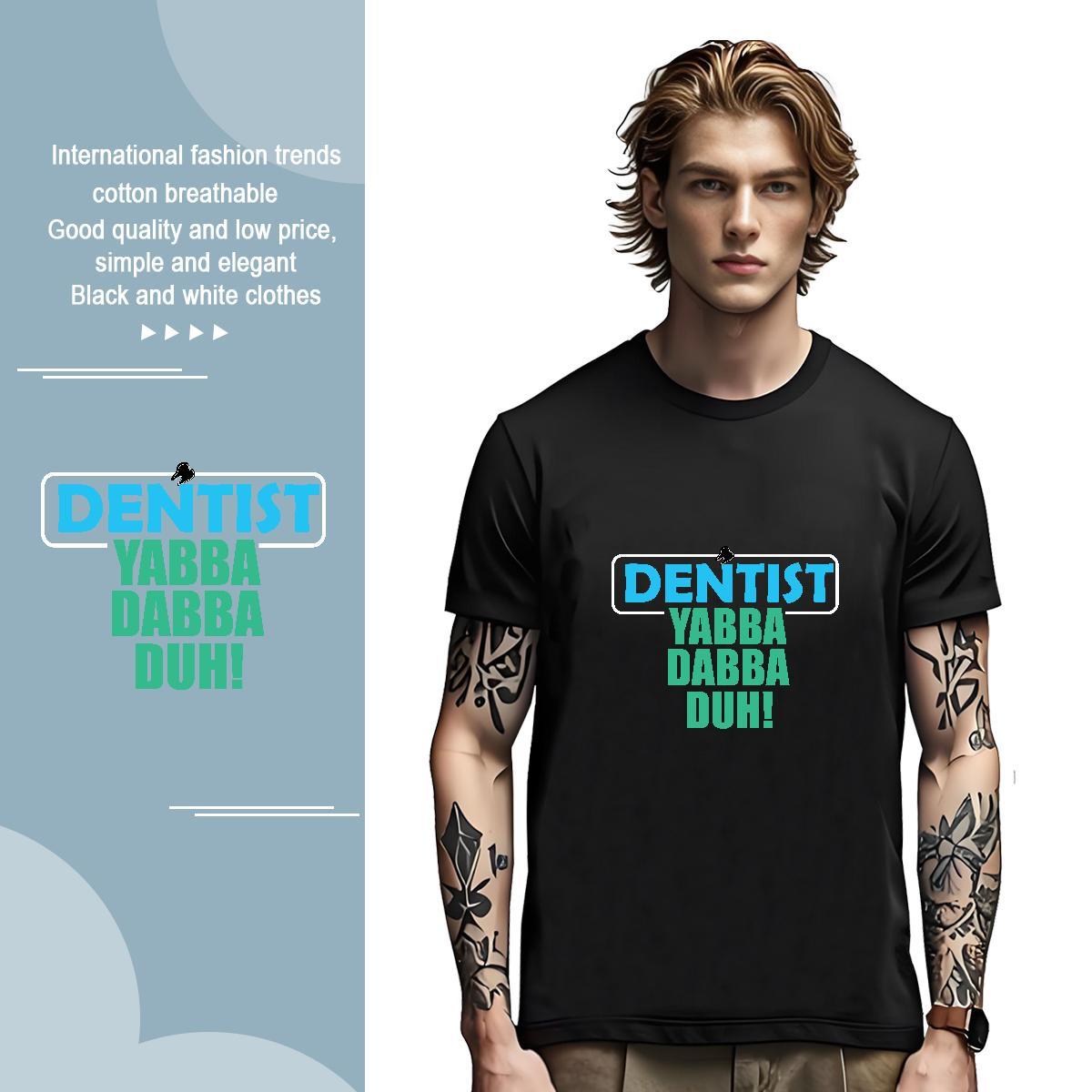 Popular Denstist T shirt Spring Summer Men Tees 230g Pure Cotton Stylist Breathable Short Sleeve Oversized Tops Tees