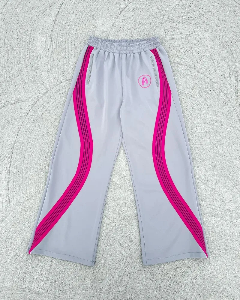 High street hip-hop side stripe stitching n straight pants for women y2k clothing 2000s casual niche simple sweatpants 240821
