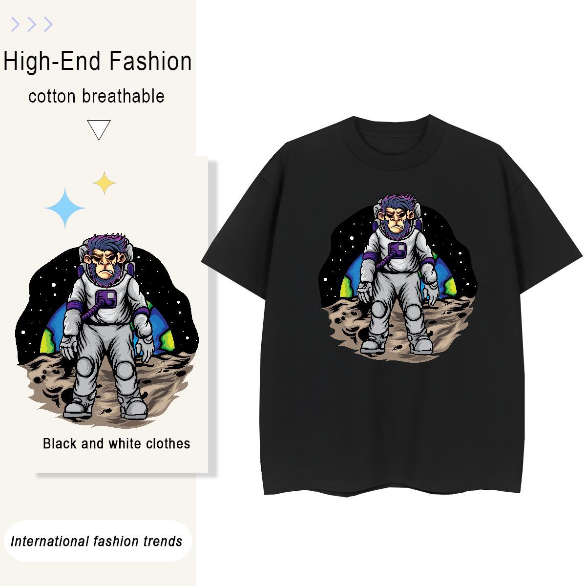 Wholesale Lady T shirt 230g Cotton universe Casual Women T Shirts Short Sleeve O-Neck Cartoon Anime Tshirts