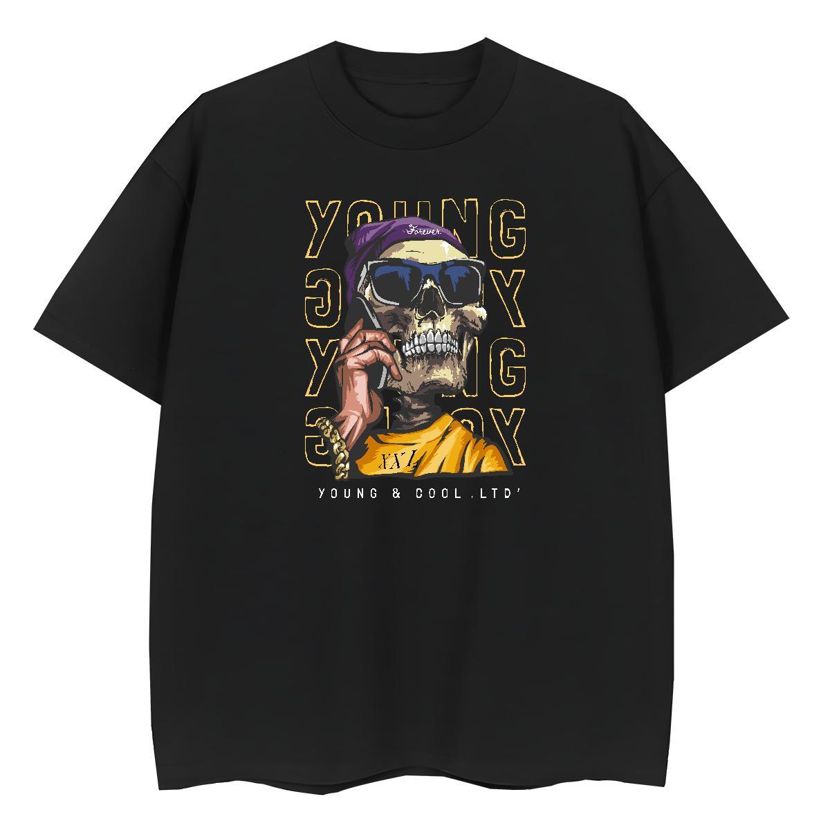 2024 DIY T Shirt For Woman 230g Pure Cotton Comfortable Sports Street Wear skull Women Tshirts Brand Cartoon Anime Tees Shirts
