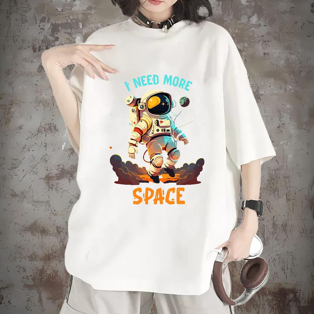 Designer Womens Tshirts 230g Pure Cotton universe Street Casual T shirt Breathable Crew Neck Cartoon Anime Wear