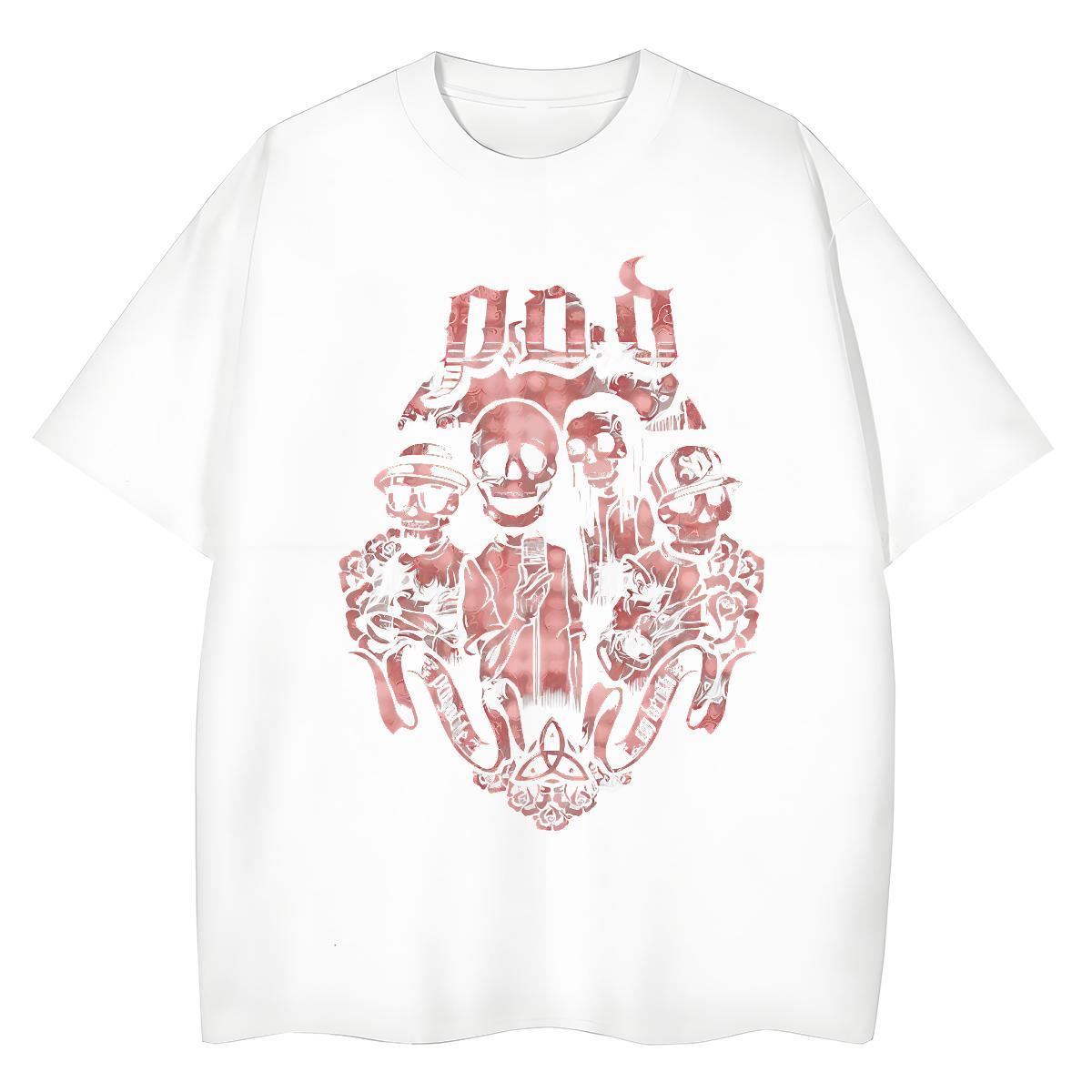 Soft Unisex Tshirts 100% Cotton 230g scary Summer Casual T-Shirts for Women Breathable Soft Custom Printing Clothings