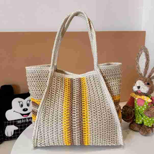 Totes Wholesale Straw Bag For Women 2024 Beach Seaside Holiday Single Room Large Capacity Woven Commuter Tote