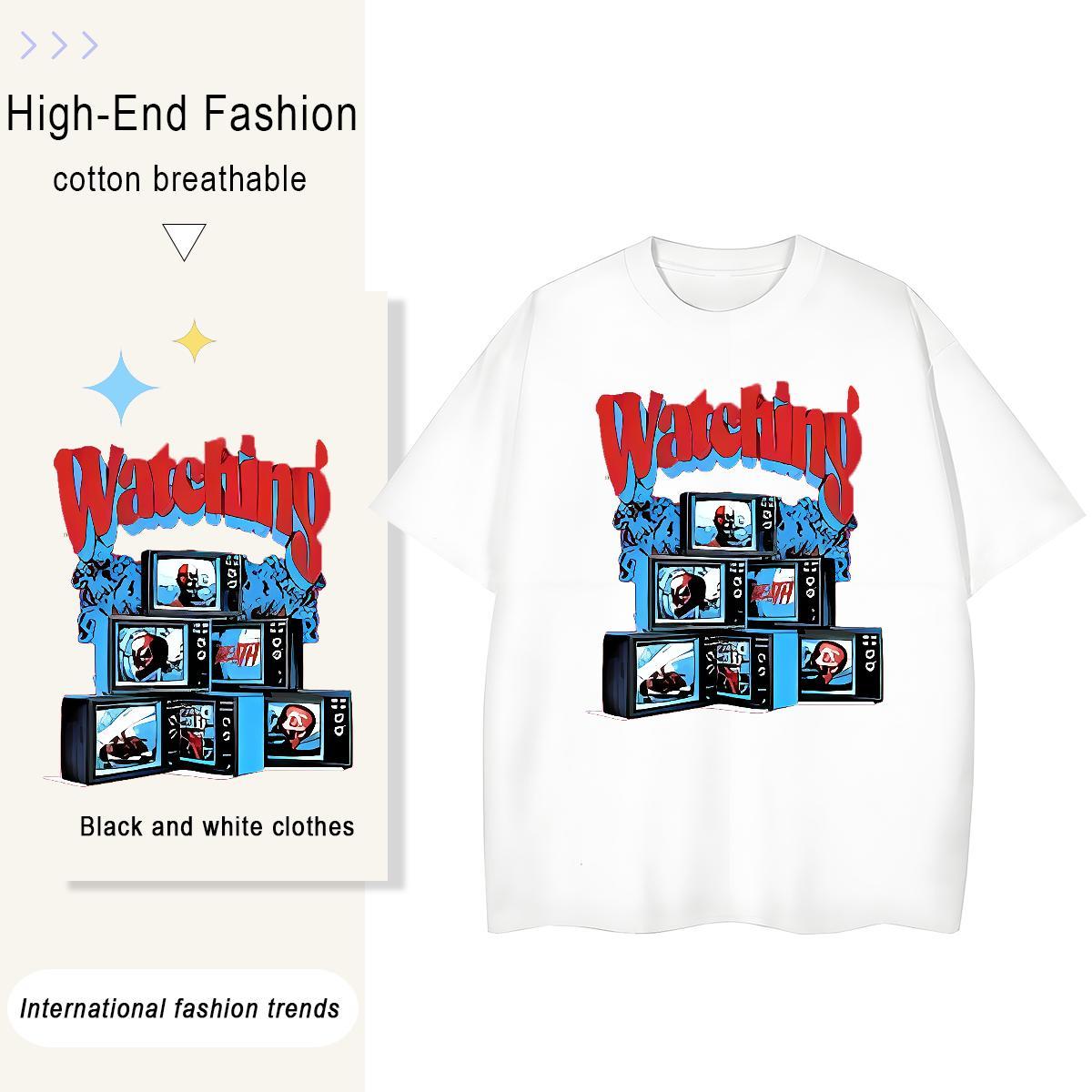 Free Shipping Womens Tshirts 230g 100% Cotton letter Casual Daily Wear Woman T Shirts Breathable Crew Neck Custom Printed Tops Tees