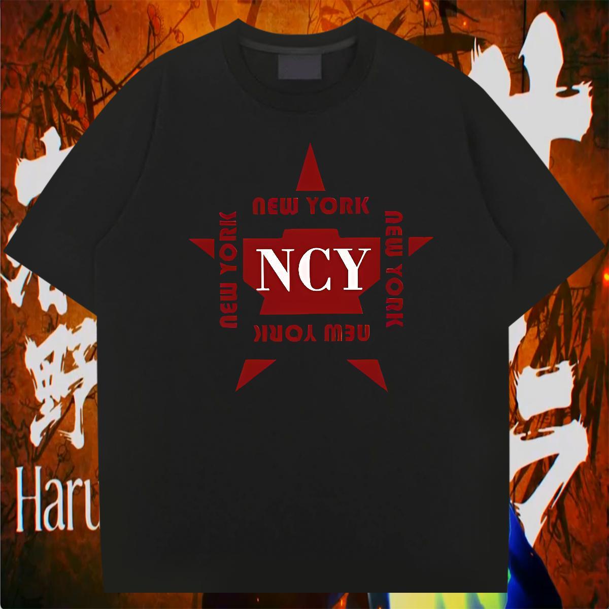 Fashion Casual Couples T Shirts New York Pure Cotton 230g 100% Cotton T-Shirts for Men Cool Design Plus Size Custom Tops Tees