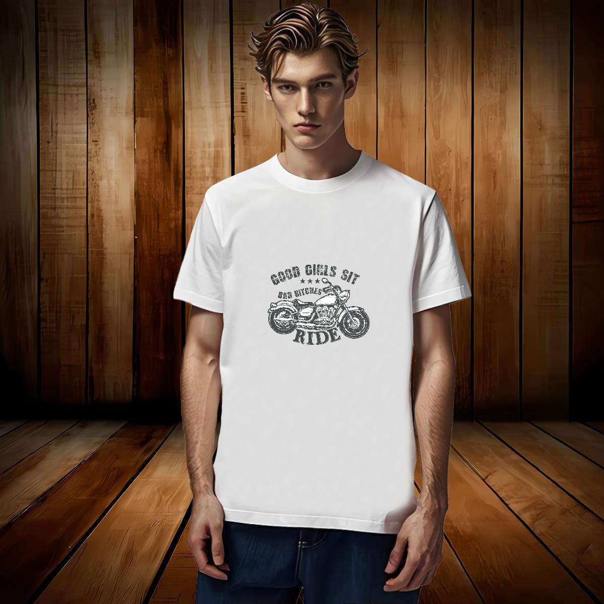 Brand motorbike T shirt Hip Hop Street Mens Tshirts 230g Pure Cotton Stylist O-Neck Short Sleeve Plus Size Custom Tops Tees