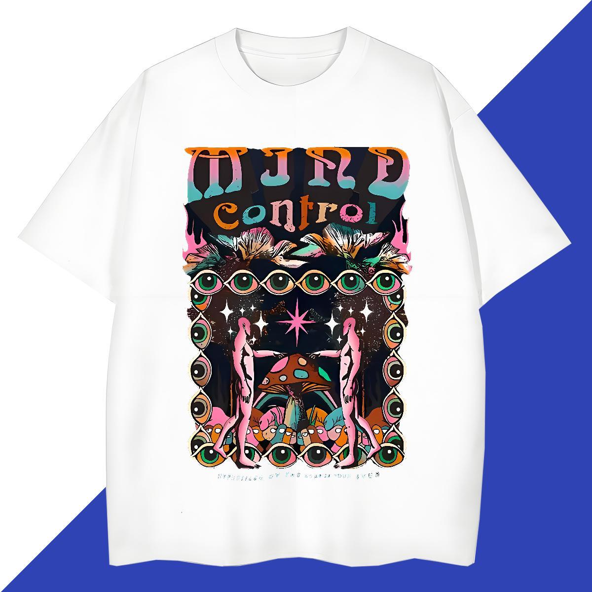 Brand Beach Tshirt for Man Woman eyes Round Neck Short Sleeve 100% Cotton 230g Mens T Shirts Designer Cartoon Print Tees Shirts