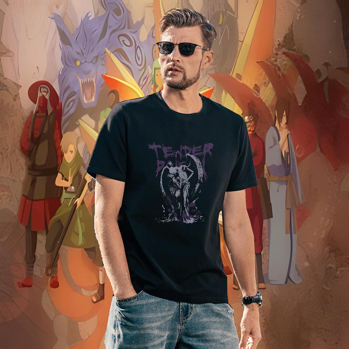 High Quality skull T Shirt For Man Anime Printing Street Couples T Shirts 100% Cotton 230g Classic Short Sleeve Soft Plus Size Custom Tops Shirt