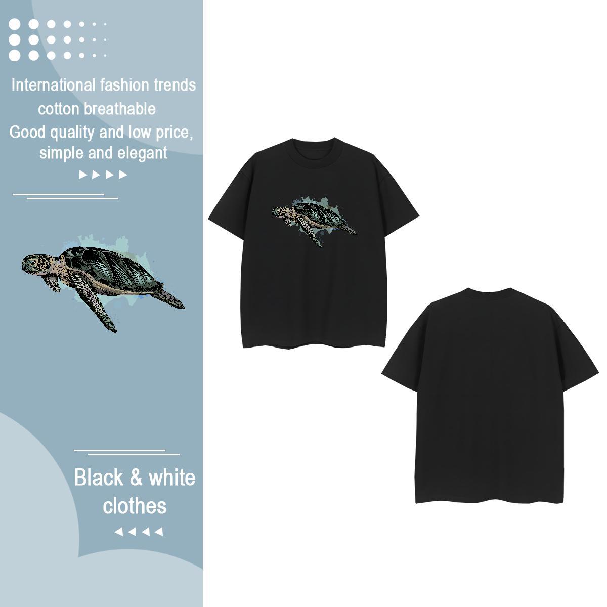 2024 T-Shirts for Women Short sleeve Soft 230g Cotton Couples T Shirts Floral Print tortoise Outdoor Designer Tops Shirt