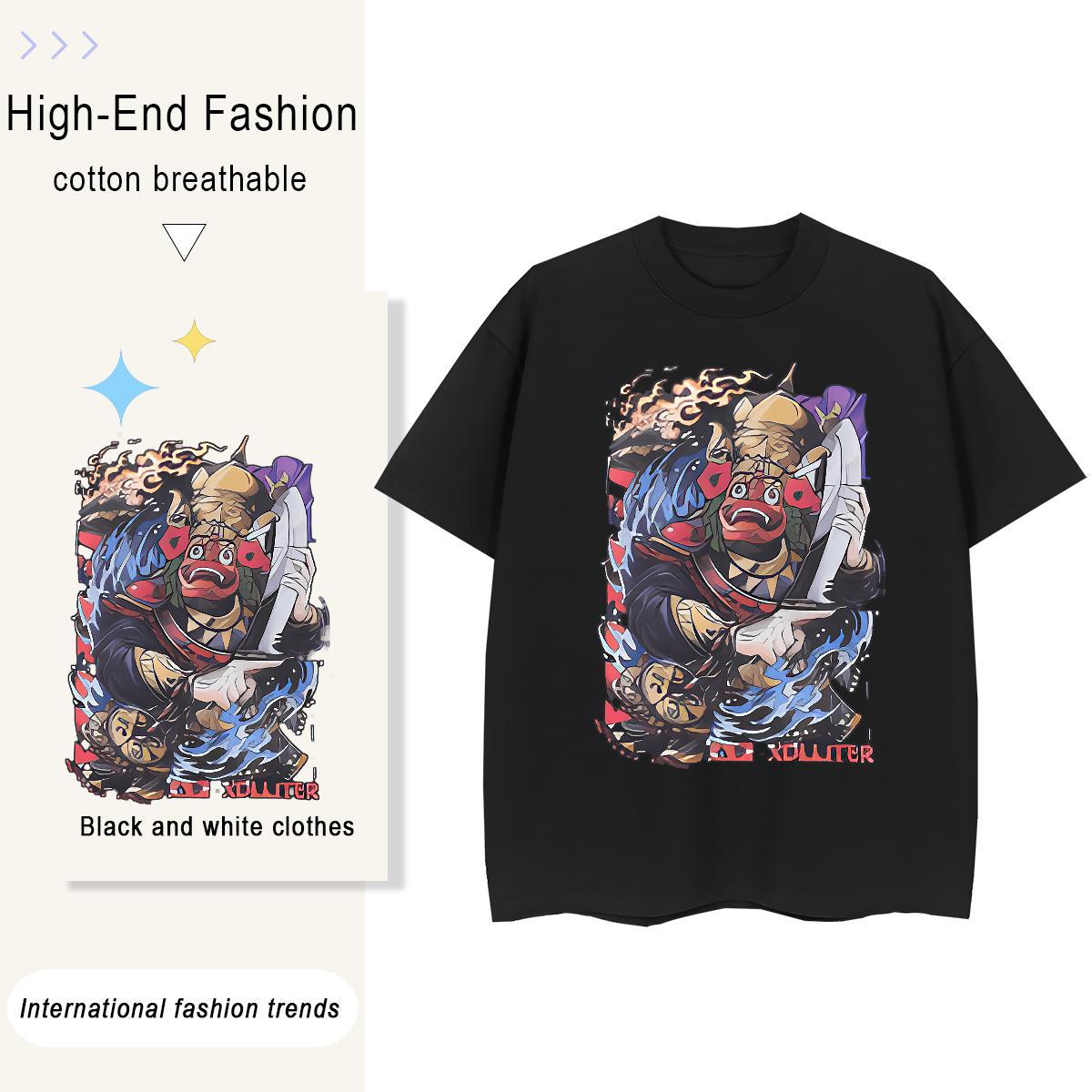 Designer Nice Womens Tshirts 100% Cotton 230g USA Hip Hop T-Shirts for Women Short sleeve Soft Cartoon Floral Printing Tees