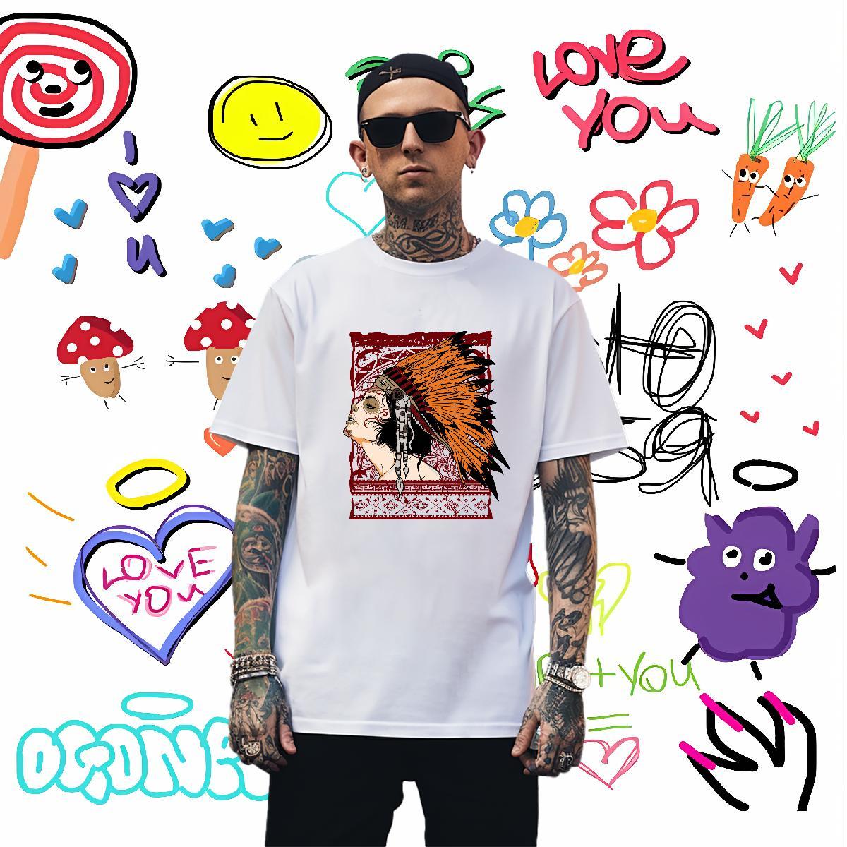 High Quality man T shirt Daily Outfit Tshirt for Man Woman 100% Cotton 230g Customized Breathable Short Sleeve Custom Print Oversized Tops