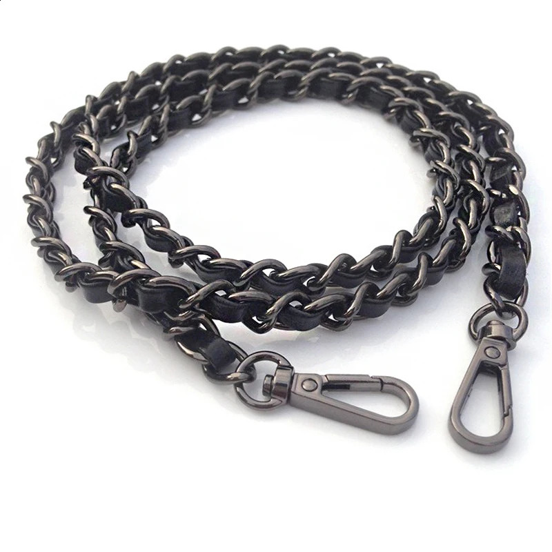 100~130cm Bags Straps Chain Purse Leather Metal Chains With Buckles Shoulder Handbag Handles Bag Parts Accessories KZ151321 240821
