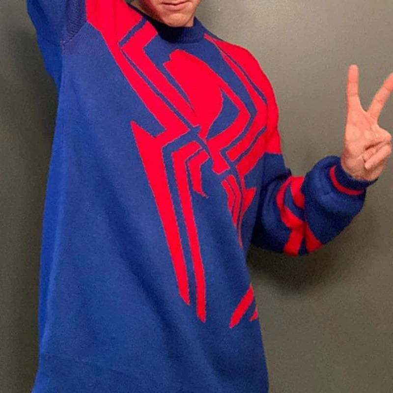 Aesthetics Retro trend Knitted Sweater Gothic Pullover Harajuku Cotton Sweater Mens Womens Warm Loose Knitted Large Sweater 240821