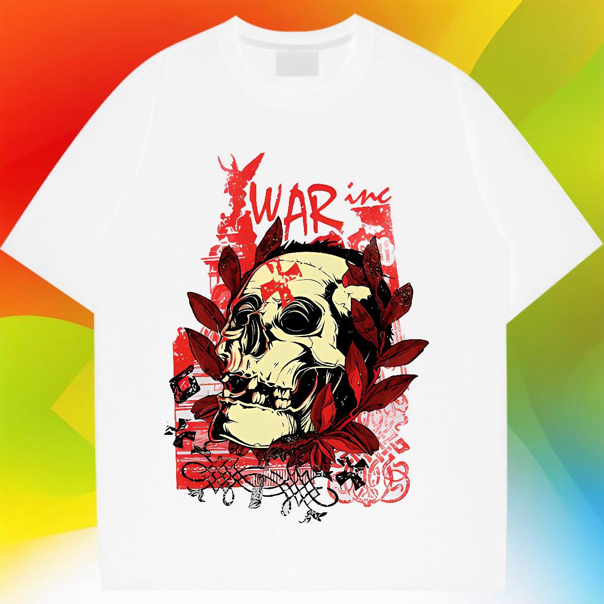 Designer Nice Unisex Tshirts 230g Pure Cotton scary Sports Street Wear T Shirts Women O-Neck Short Sleeve Plus Size Custom Top Shirts