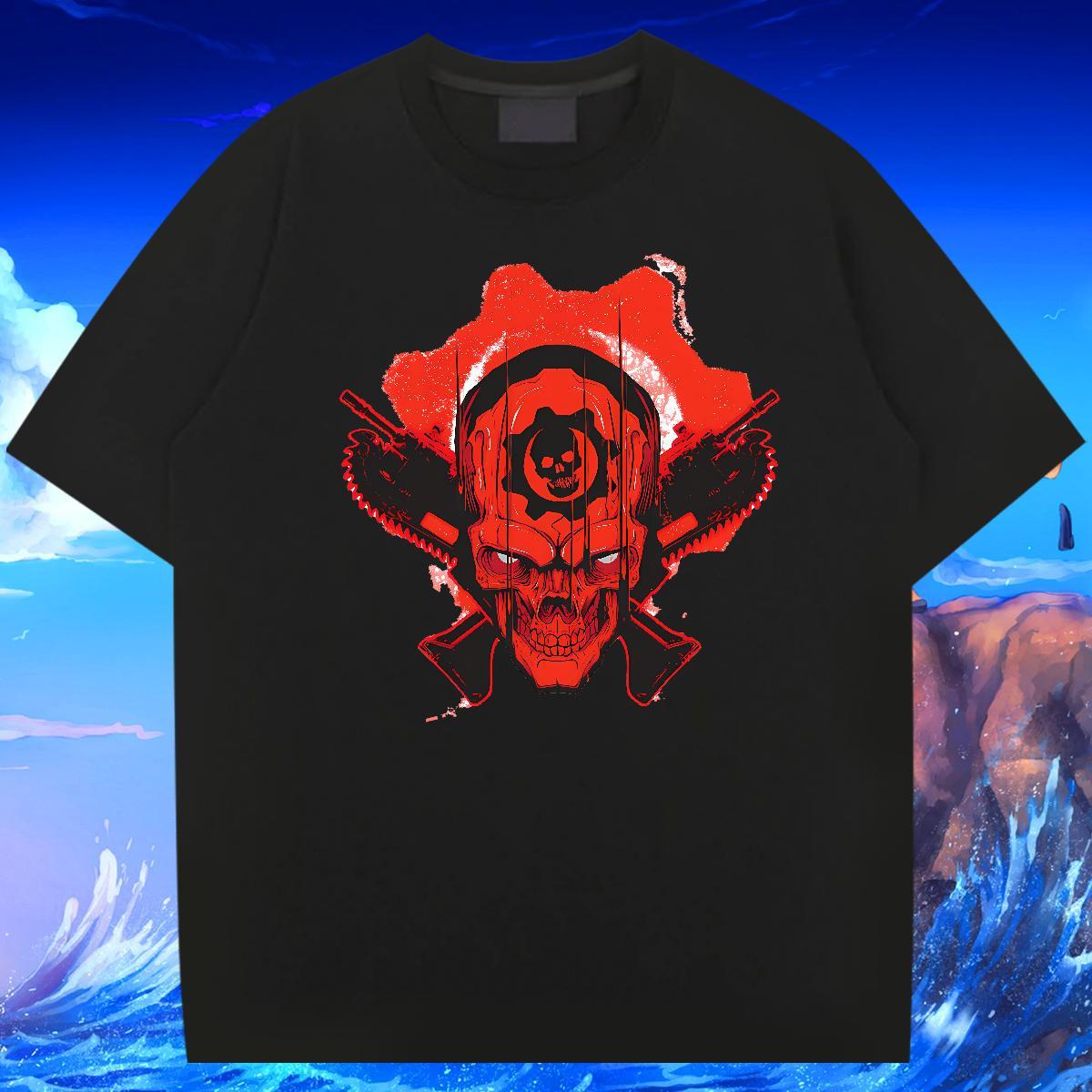 DIY Customized Mens Tshirts 230g Pure Cotton Hip Hop Street gun Short Sleeve Soft Men T Shirts Free Shipping Oversized Polos