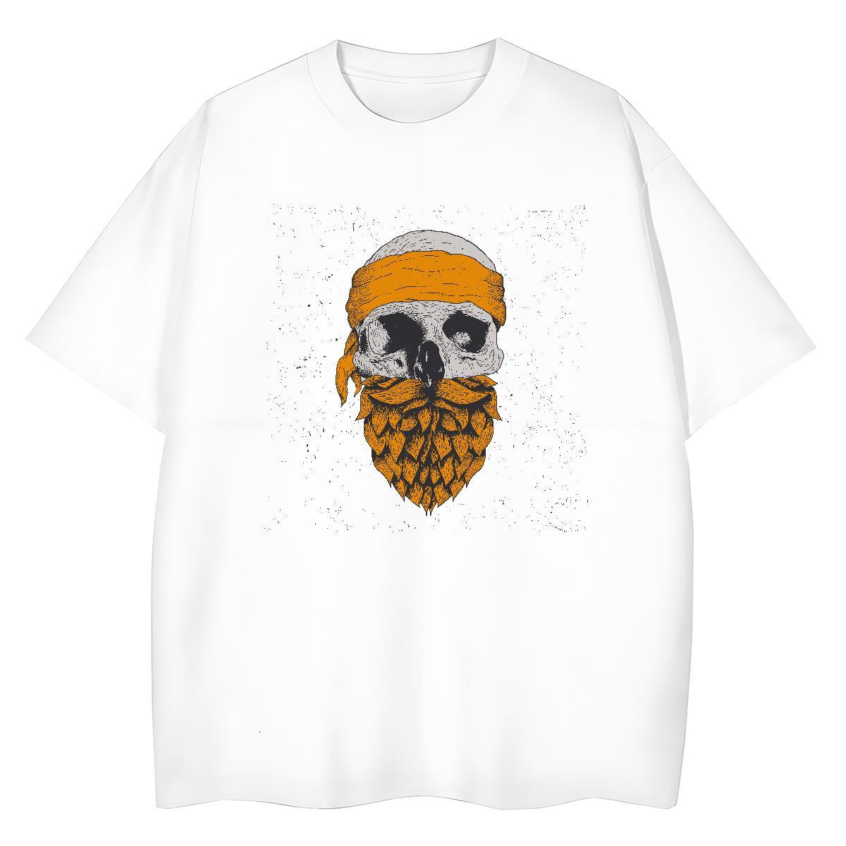 2024 DIY Woman T Shirts 230g Pure Cotton Short sleeve Soft Daily Outfit skull Women Tshirts Wholesale Black Oversized Tops Tees