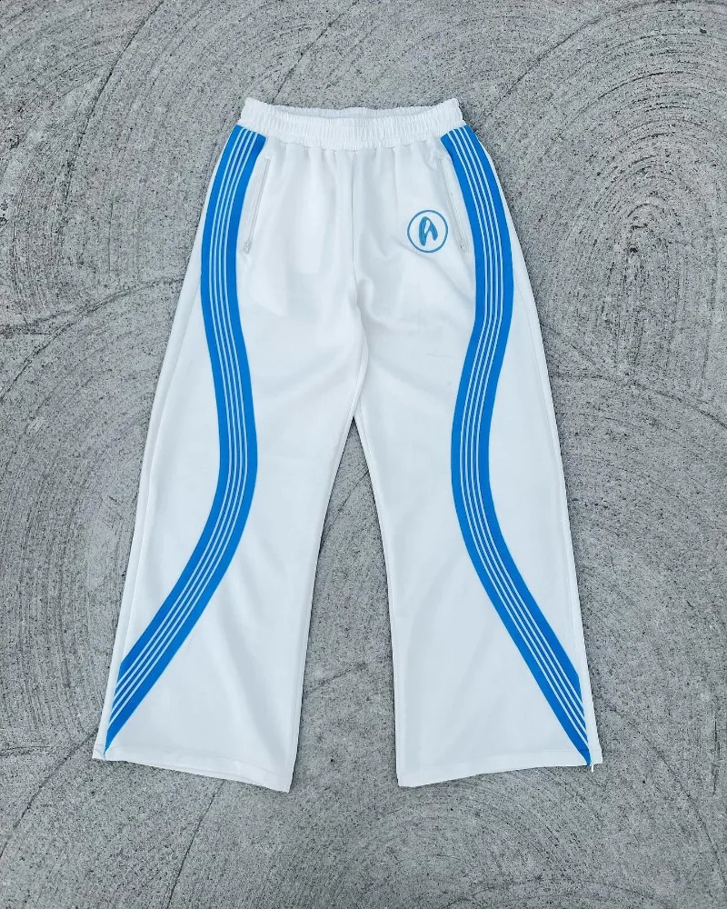 High street hip-hop side stripe stitching n straight pants for women y2k clothing 2000s casual niche simple sweatpants 240821