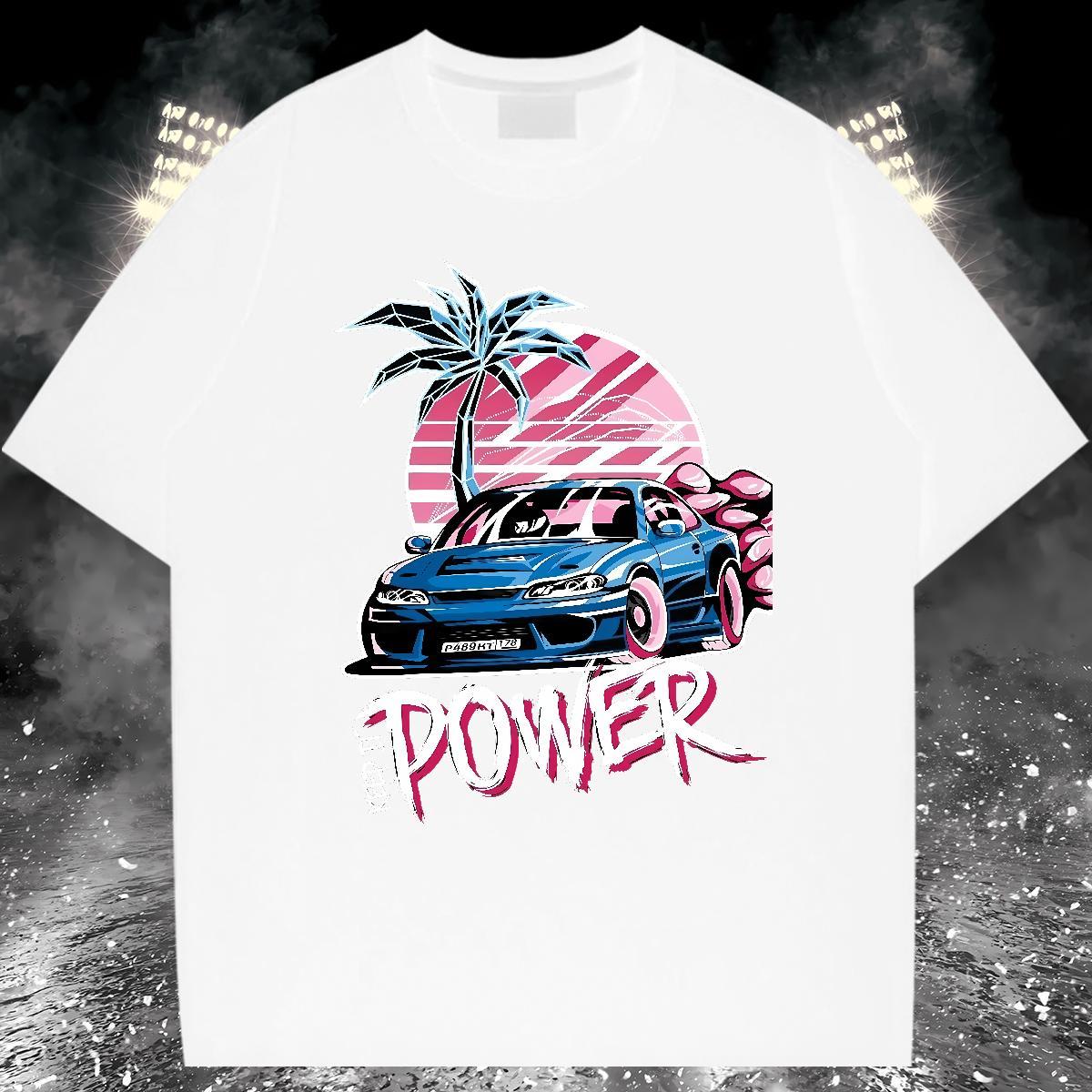 Free Shipping beach T shirt Hip Hop Street Men Tshirts 100% Cotton 230g Classic O-Neck Short Sleeve DIY Logo Oversized Tops
