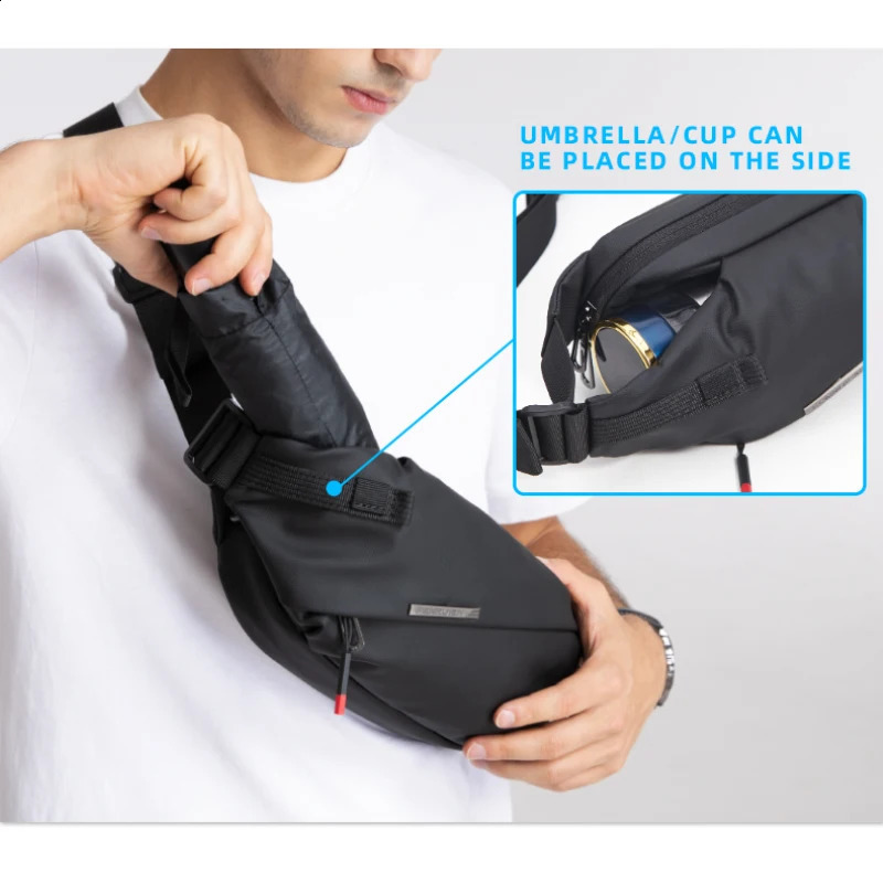 Mens business shoulder bag waterproof luggage 79inch multi pocket Crsosbody mens large capacity 240821