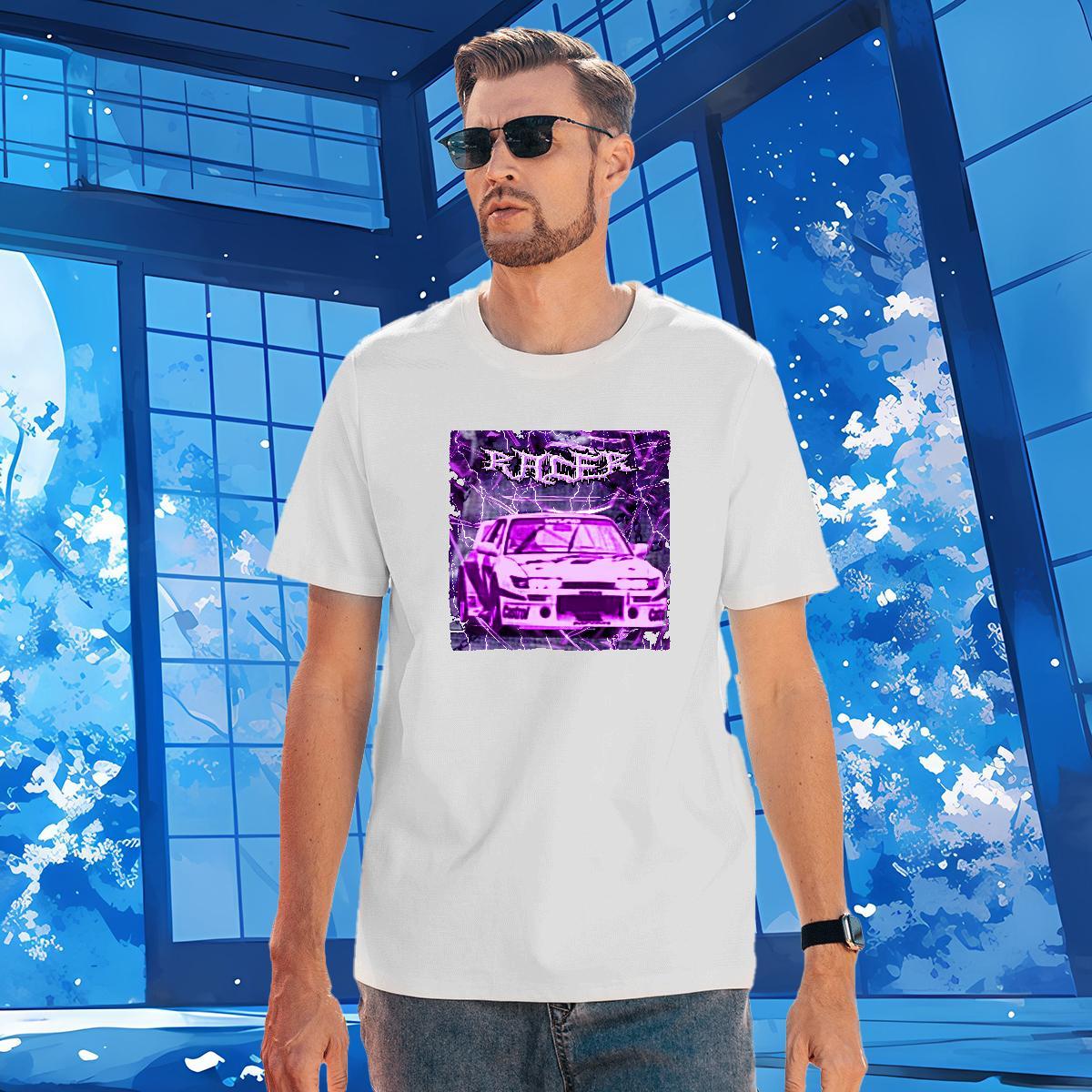 Classic car T Shirt For Man Spring Summer Men Tops Tees 230g 100% Cotton 2024 Breathable Short Sleeve Custom Printing Clothings