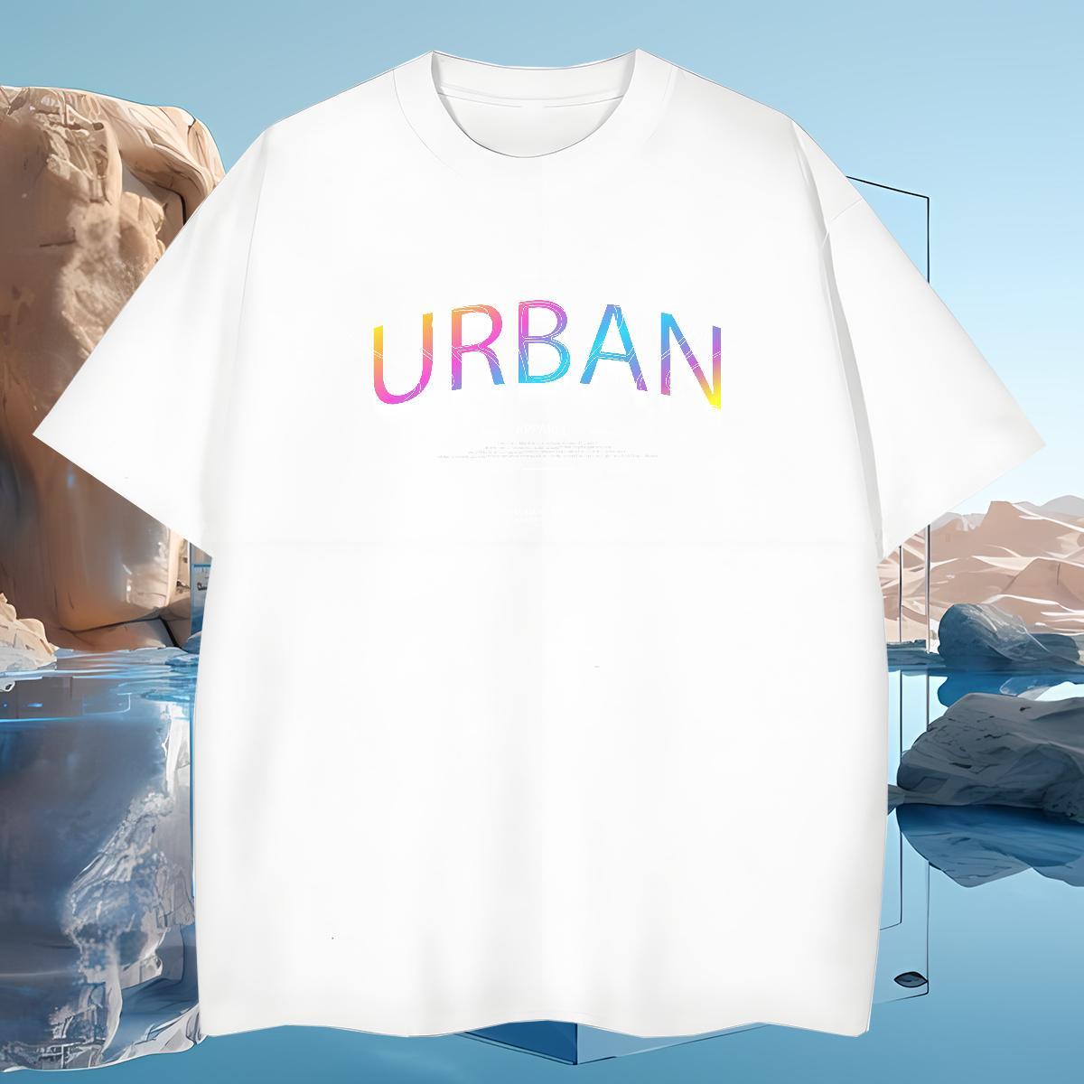Loose URBAN T shirt Outdoor Men Tees 230g 100% Cotton Fashion Short Sleeve O-Neck Asian Size Clothes