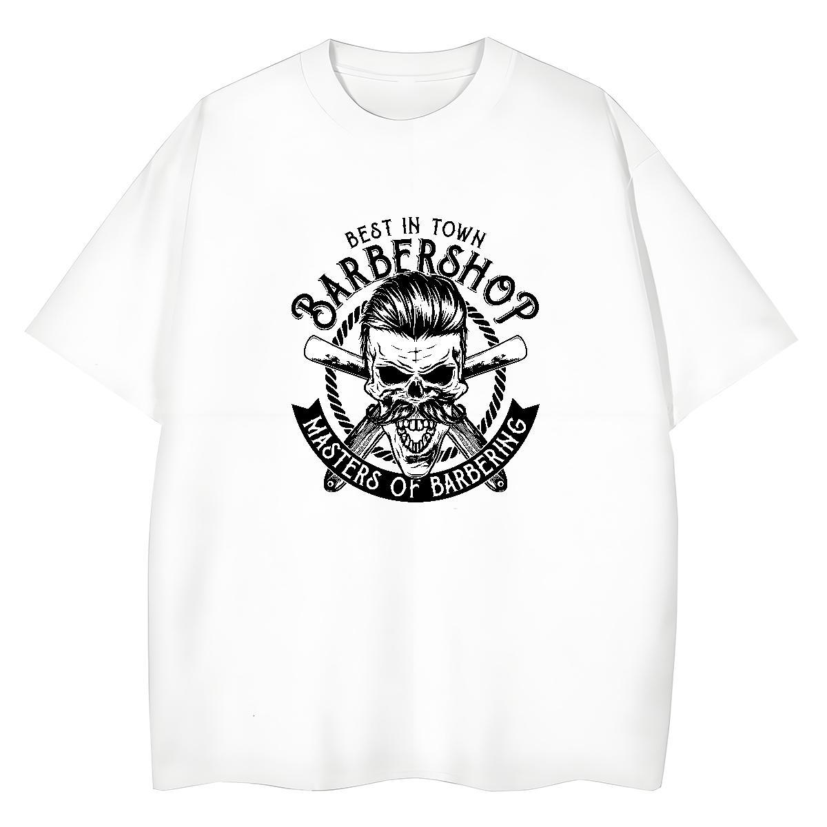 Stylist Womens T Shirts 230g 100% Cotton Breathable Short Sleeve Sports Casual skull Unisex Tshirts Designer Anime Print Tops
