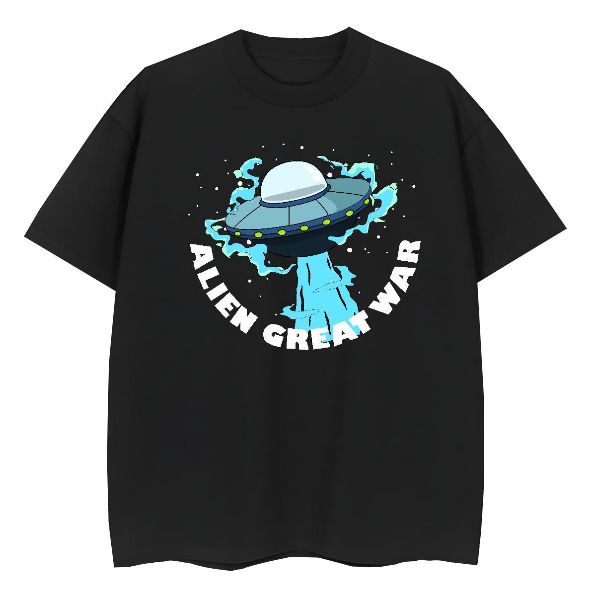 Nice Unisex Tshirts 230g Cotton universe High Street Hip Hop T Shirts Women Breathable Short Sleeve Oversized L-4XL Clothes Shirt