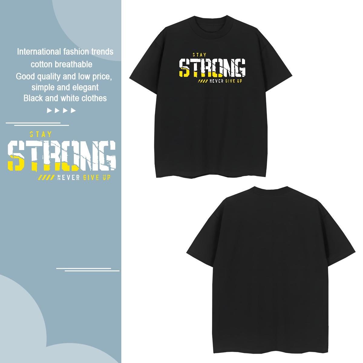 Wholesale strong T-Shirts Casual Daily Wear Men Clothes T-Shirt 230g Cotton New Short Sleeve Soft Anime Print Tees Shirts