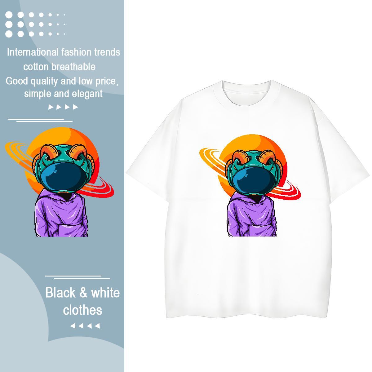 Designer Nice Unisex Tshirts 230g Cotton universe Summer Casual T Shirt For Woman Short Sleeve O-Neck DIY Logo Tops