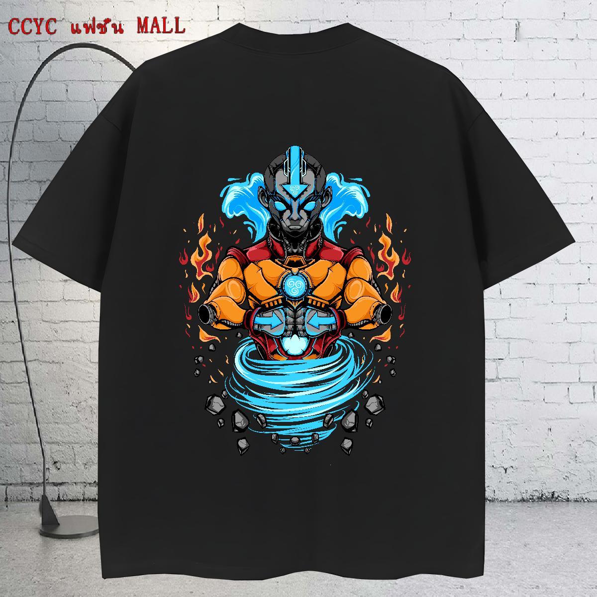 Free Shipping Men Tees Anime Printing Street 230g Pure Cotton DIY Short Sleeve O-Neck ET Men T Shirts Fashion Clothes