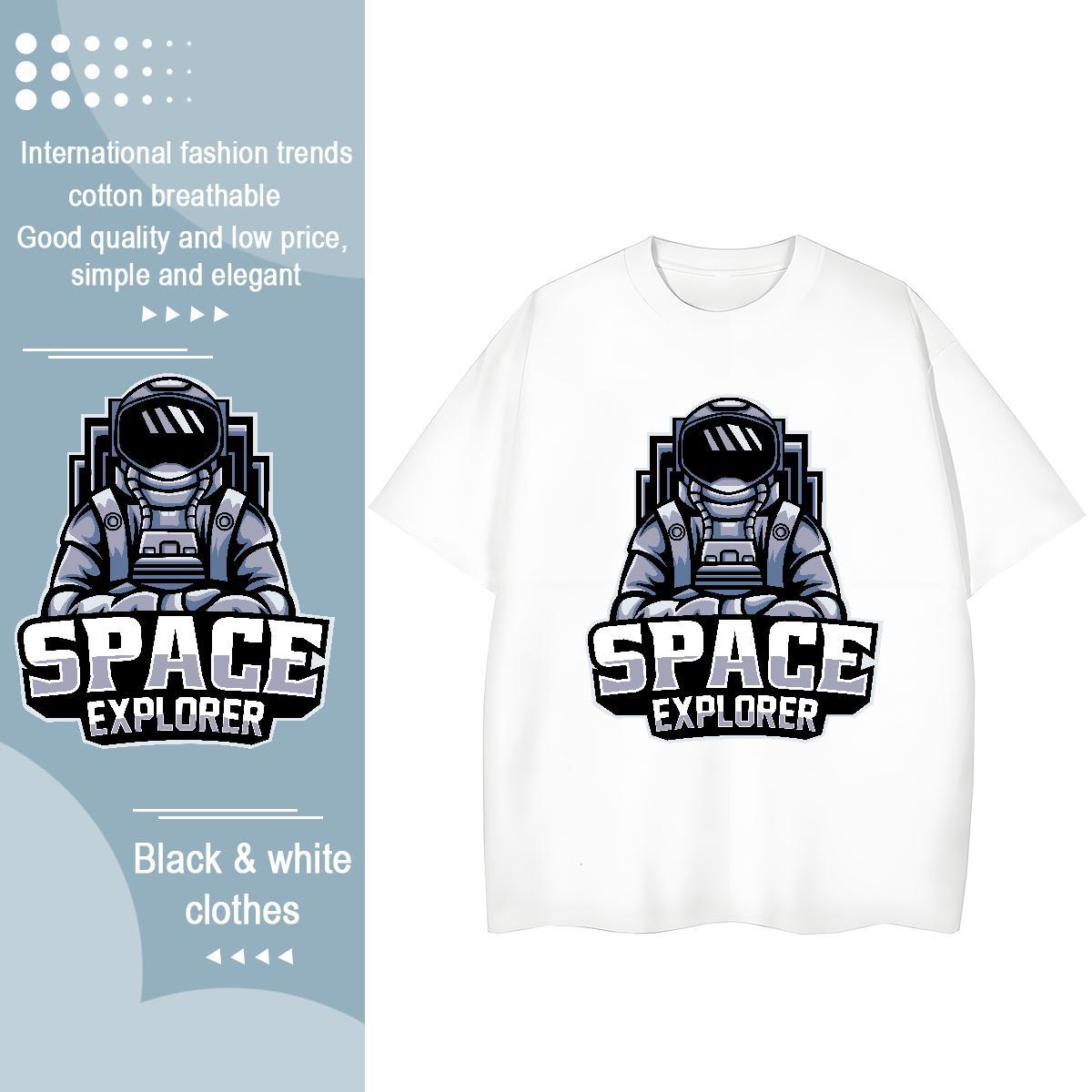 5A Tshirt for Man Woman 230g 100% Cotton universe Casual Sport T Shirts Women O-Neck Short Sleeve Plus Size Cartoon Top Tees