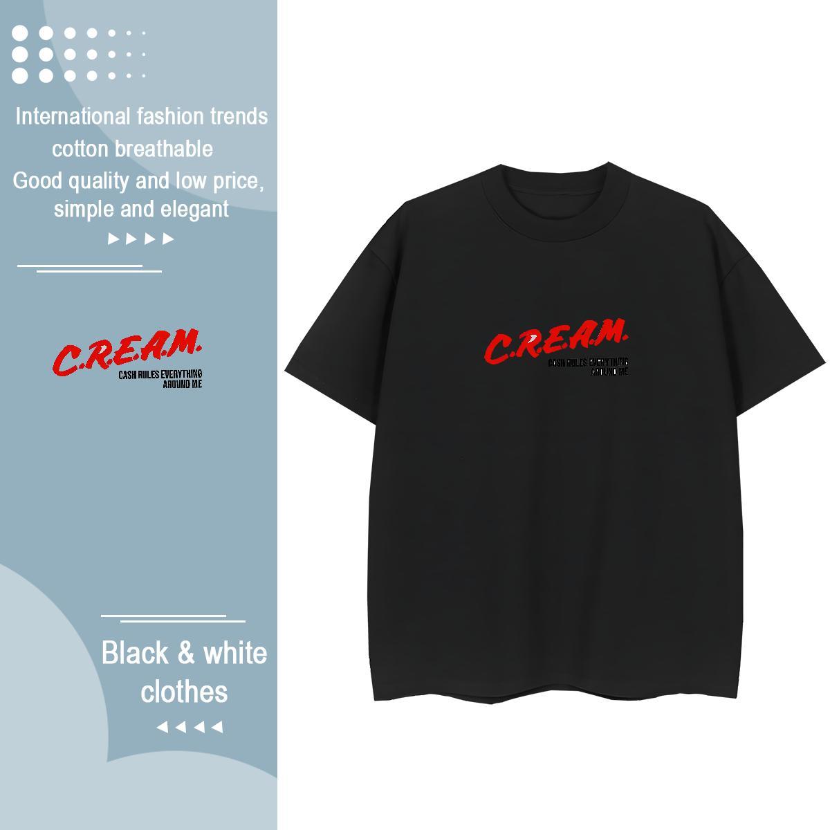 Soft Tshirt for Man Woman 230g Pure Cotton letter Street Casual T shirt Short sleeve Soft Skull Top Tees