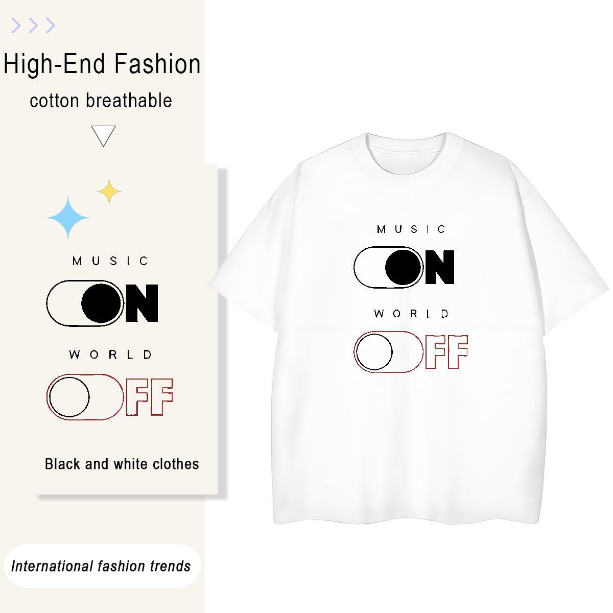 Soft Tshirt for Man Woman 230g Pure Cotton letter Street Woman T Shirts Short Sleeve O-Neck Custom Print Plus Size Tops