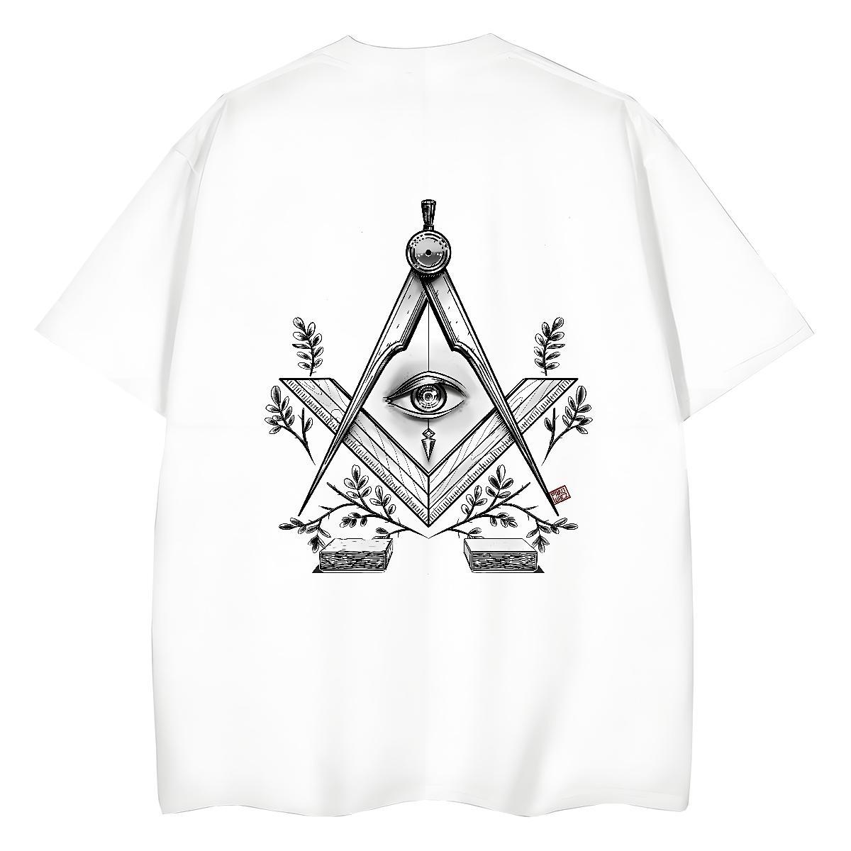 Custom Women T Shirts 100% Cotton 230g Short sleeve Soft Daily Wear eye of the devil Unisex Tshirts Brand Plus Size Custom Polos