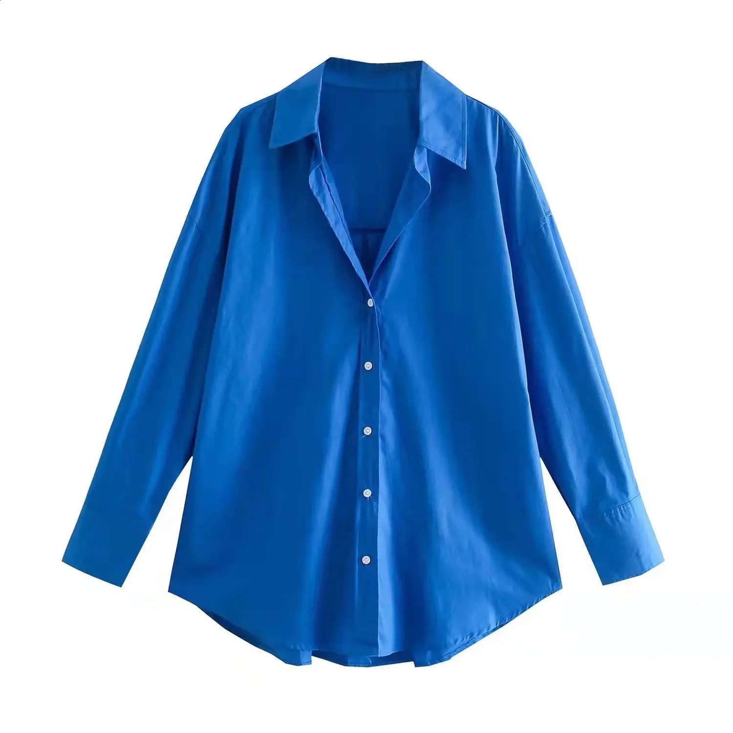 TRAF Women Shirt Multicolour Button Up Summer Long Sleeve Top Female Streetwear Oversize Shirts And Blouses 240821
